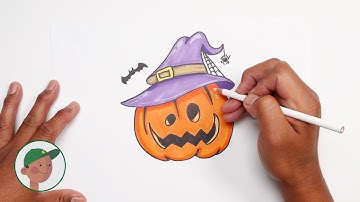 Draw a Witch Hat On A Pumpkin – Easy Halloween Tutorial