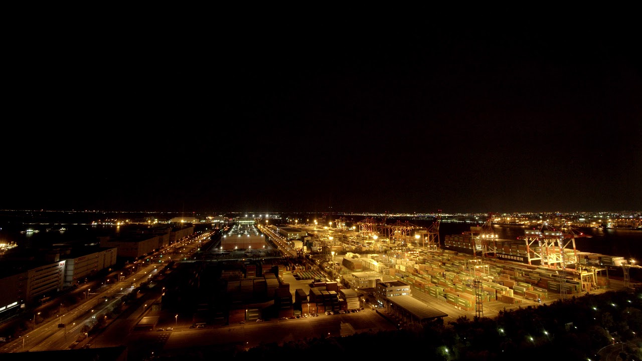 青海コンテナ埠頭の夜 Youtube