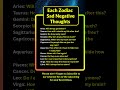 Each Zodiac Sad Negative Thoughts #astrology #astro #zodiac #horoscope #shorts #zodiacsign #quotes