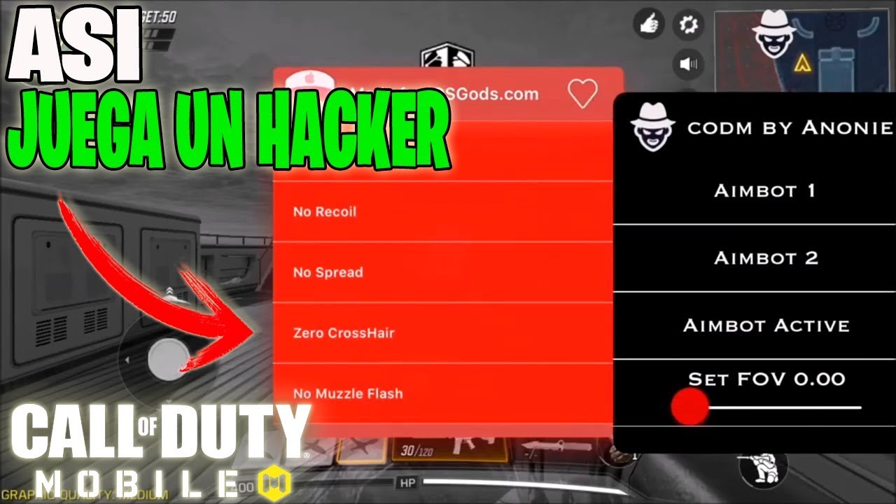 ASI JUEGA UN HACKER EN CALL OF DUTY MOBILE! (DOBLE MOD MENU) - 