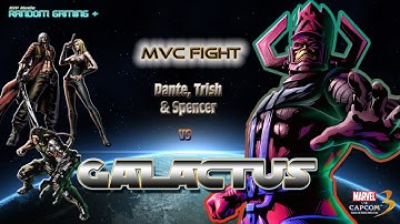 MvC Fight - Dante, Trish and Spencer vs Galactus (MvC3)