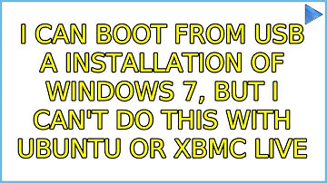 I can boot from USB a installation of Windows 7, but I can
