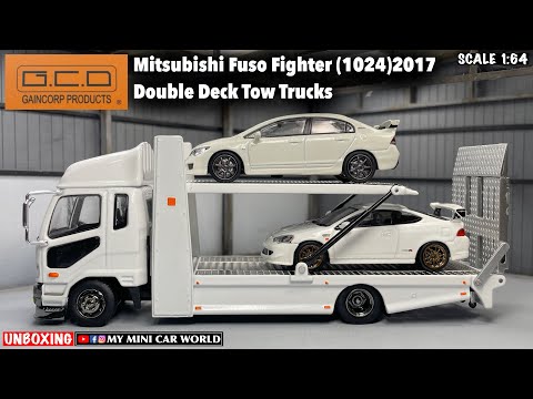 1/64 GCD 三菱　ふそう　ファイター　ダブルデッキ　mk2 HKS 1/64 GCD 三菱 ふそう ファイター ダブルデッキ mk2 rwb - メルカリ