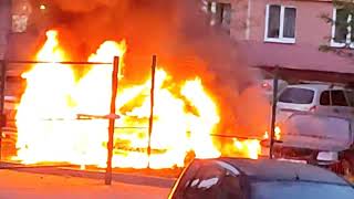 Поджог автомобиля в Иванове зафиксировала камера видеонаблюдения