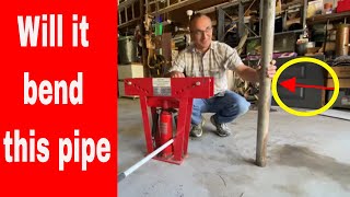 how we made a tail pipe with a 12 ton pipe bender Did it work Harbor freight