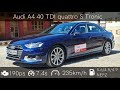 2019 Audi A4 40TDI quattro S tronic 190ps. TOP SPEED on Autobahn. POV. 0-100km/h. Fuel Consumption