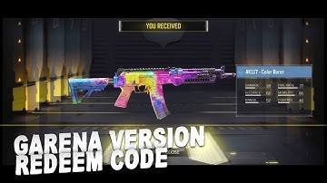 CODM Garena Redeem Code | AK117 Color Burst