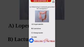 Drug prescribed for constipation? 🤔 | GK Quiz for SSC, Railway, NEET, Nursing, UPSC | #mcq #shorts