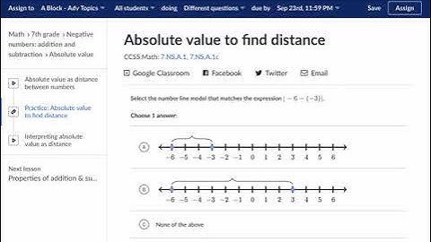 Khan Academy Tutorial: absolute value to find distance