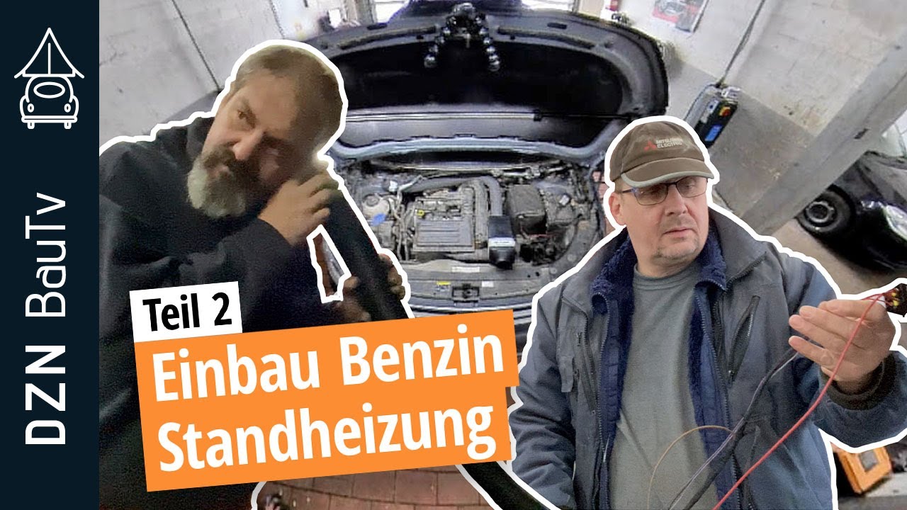 Einbau Benzin Standheizung im VW Caddy mit Dachzelt