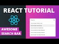 Search Bar in React Tutorial - Cool Search Filter Tutorial