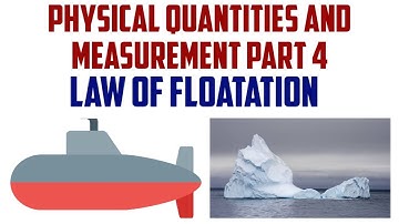 Law of Floatation Class 8 ICSE | Physical quantities and Measurement | Part 4 | Concise Physics