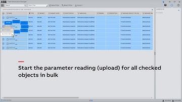 Read field device data in bulk - ABB Field Information Manager