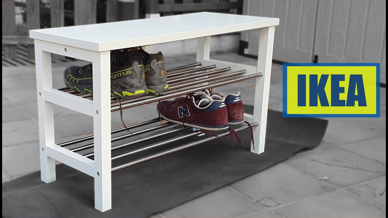 TJUSIG Bench with shoe storage, white, 421/2x133/8x195/8 - IKEA