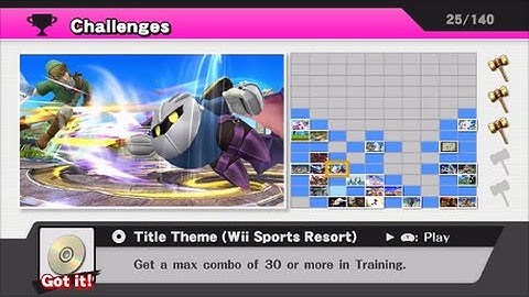 Super Smash Bros. (Wii U) Challenges- How to do a good combo in Training Mode!
