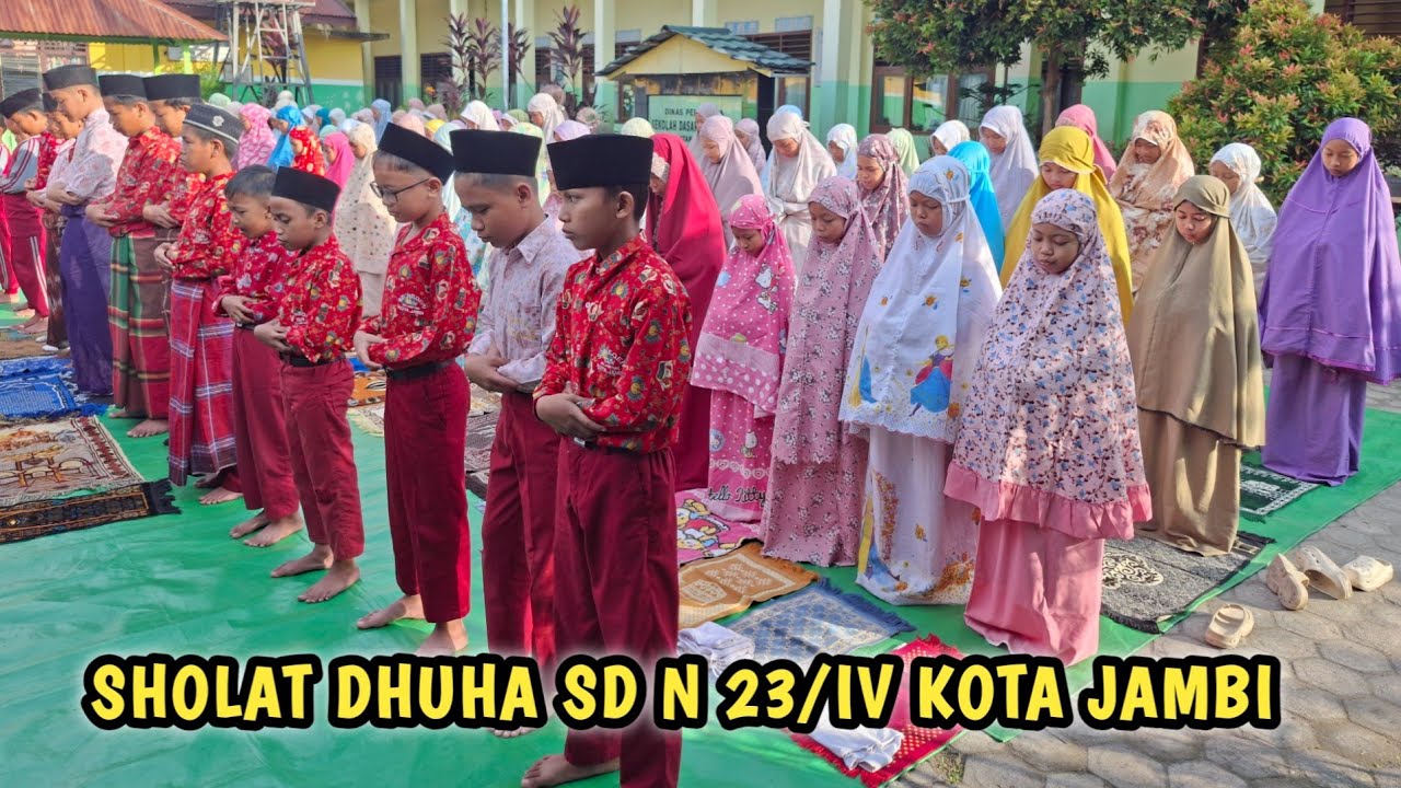 Praktik Sholat dhuha di SD N 23/IV Kota jambi, kamis 05 februari 2026 