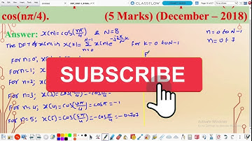 Discrete Fourier Transform (DFT) Problem::: Previous Examination Problem (December 2018)