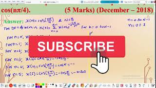 Discrete Fourier Transform (DFT) Problem::: Previous Examination Problem (December 2018)
