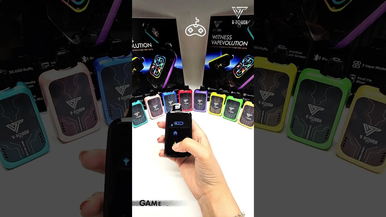 Play and vape simultaneously! Now you can enjoy your favorite games directly on your vape. V-Touch!