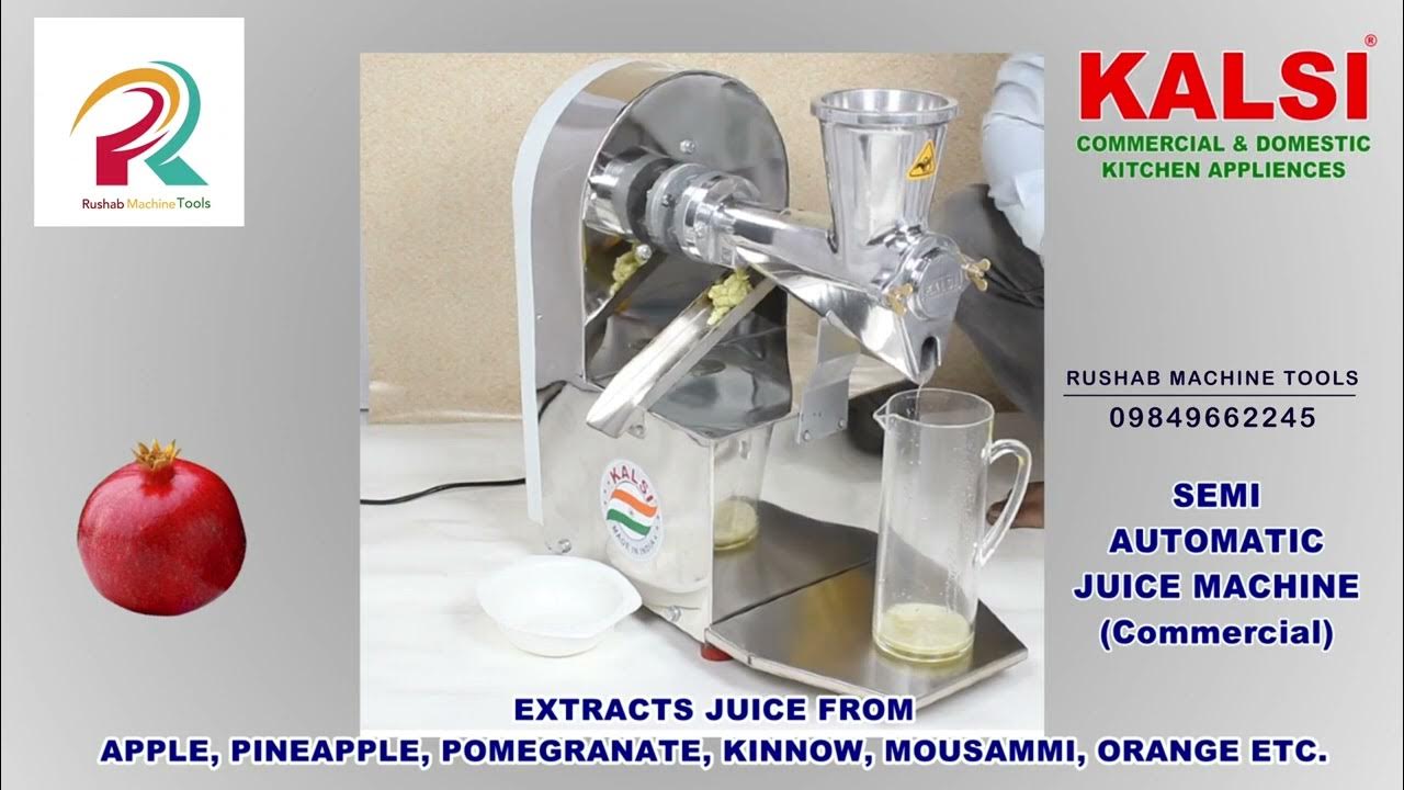 Kalsi Semi Automatic Orange Juice Machine / Mosambi Juice Machine / Citrus Juice Machine YouTube