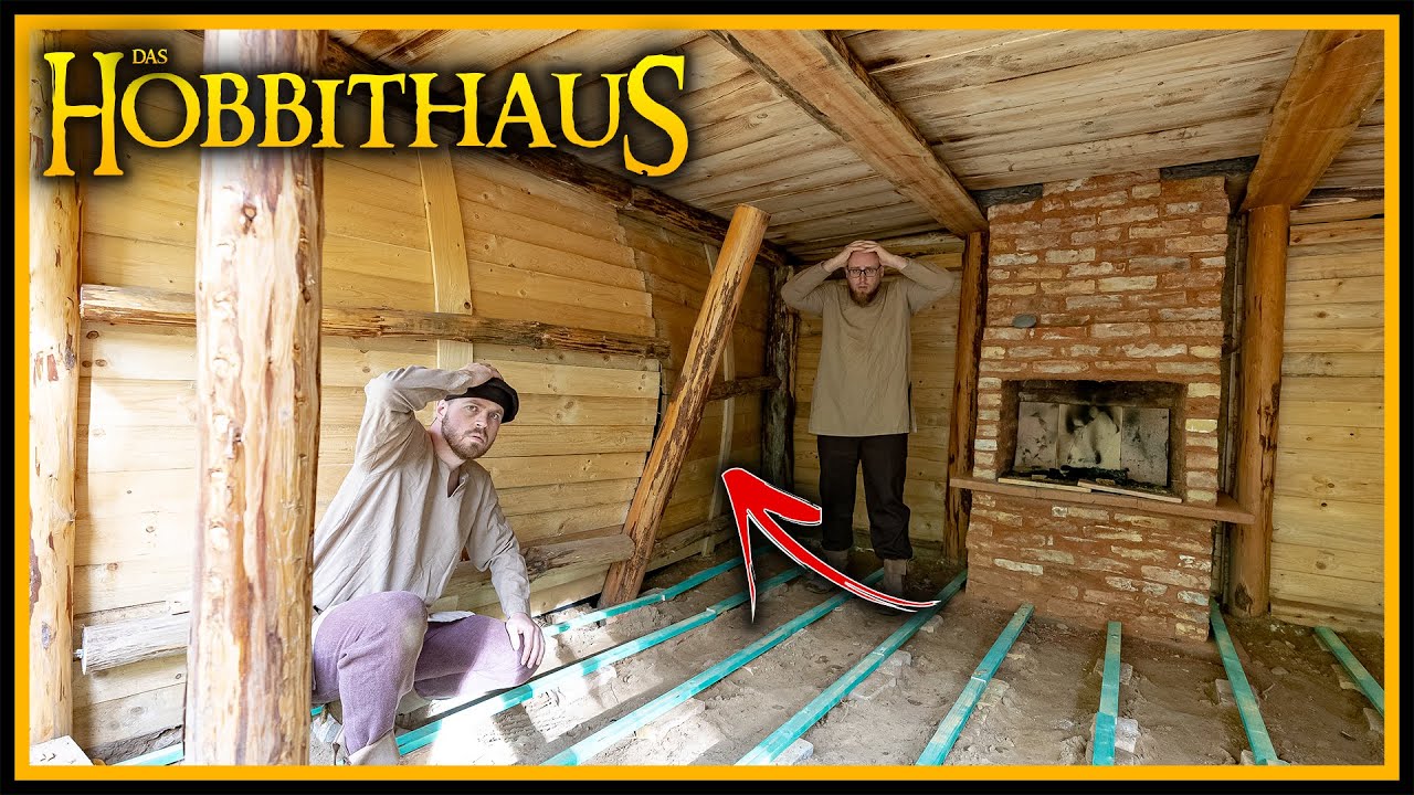 Das Hobbithaus - Stützpfeiler weggebrochen - Einsturzgefahr im Hobbithaus? - Bushcraft Mega Shelter