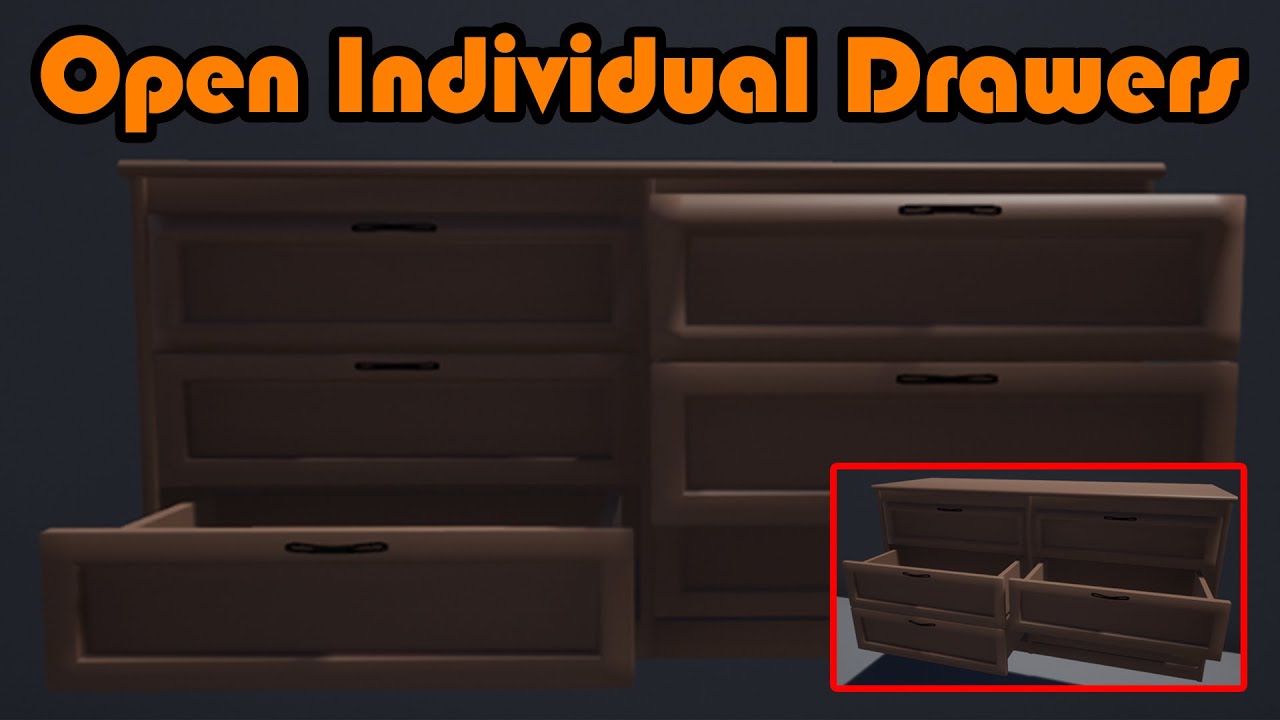 How To Open Individual Drawers (With Model & SFX) - Unreal Engine 4  Tutorial 