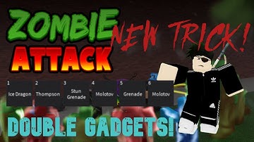 NEW TRICK (DOUBLE GADGETS!) - ZOMBIE ATTACK (ROBLOX)