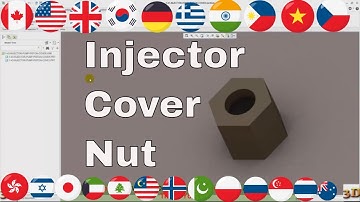 PTC CREO Modeling Part 1-43 INJECTOR PUMP PISTON COVER NUT