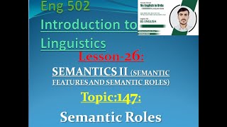 Eng 502//topic 147 lecture/lesson 26 //(short lecture in Urdu)// by Saqlain khan