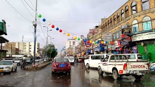 مع زخات المطر تحلو اجواء الصيام في صنعاء. اجواء رمضانيه ممطره