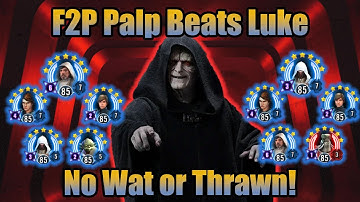 Palpatine Train Beats GL Luke - Save DR, Wat, and Thrawn! SWGoH