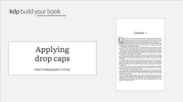 Applying drop caps