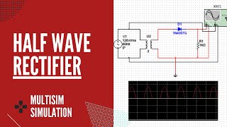 Half Wave Rectifier using Multisim