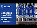 5 independent torches heat up atmosphere check out how newest eckert oxygen cutting machine works