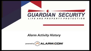 Alarm.com Tutorial - Alarm Activity