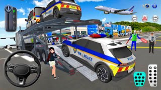 Police Cars Transport For Parking in Double Decker Truck🚔 3D Driving Class 2025 - Android Gameplay🎮 screenshot 5