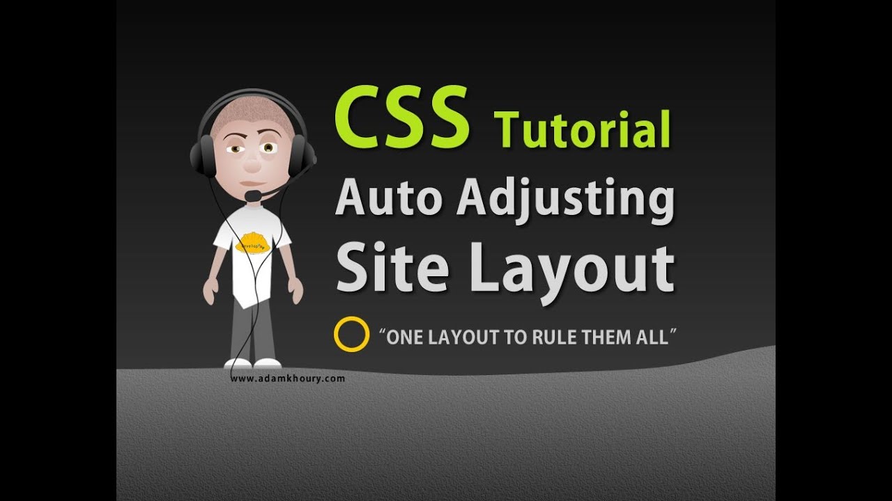 CSS Auto Adjusting Stretch Fit Web Site Layout Tutorial HTML5 Template