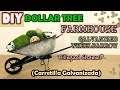 Dollar Tree DIY FARMHOUSE DECOR | GALVANIZED WHEELBARROW | English CC | Carretilla Galvanizada