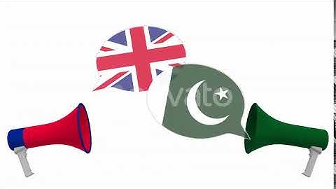 Speech Bubbles with Flags of Pakistan and the UK | Motion Graphics - Envato elements