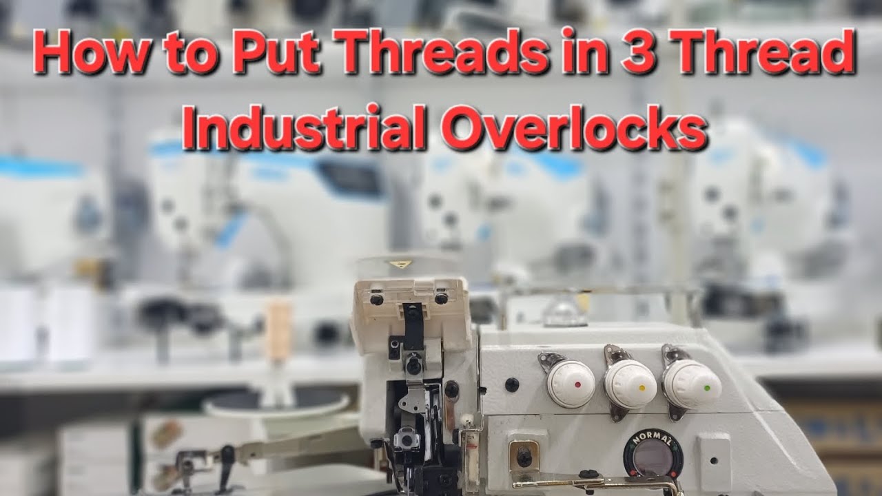 Three Thread Over Lock Thread How to put threads in 3 thread Ind Overlock#video #sewing # ...