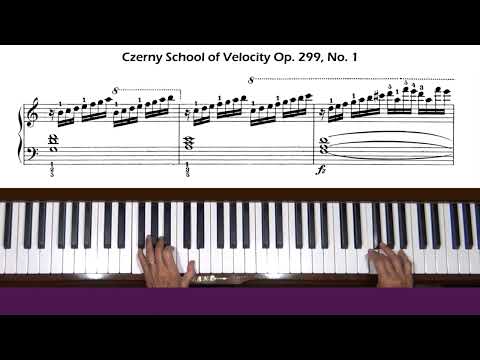 Czerny The School of Velocity Op. 299, No. 1 Piano Tutorial