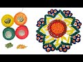 DIY satin cross stitch Embroidery Mandala style # How use Beads sequin embellishment in Embroidery