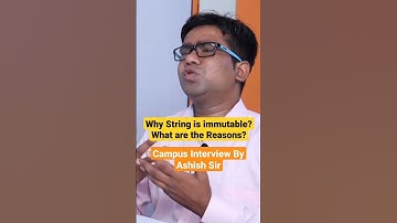 Why String is immutable? What are the reasons? #interviewtips #stringhandling #campusinterview