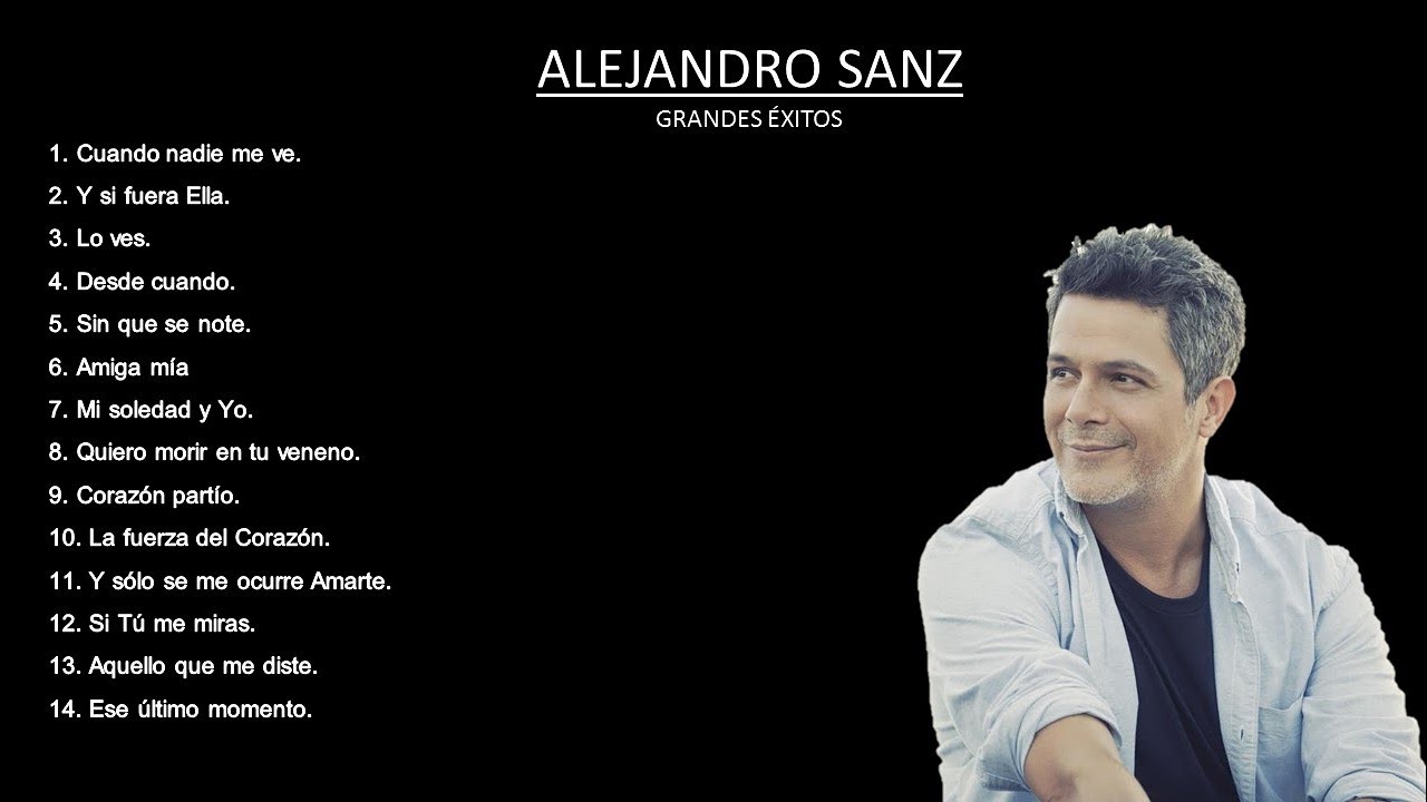 MIX ALEJANDRO SANZ GRANDES ÉXITOS🎶 YouTube