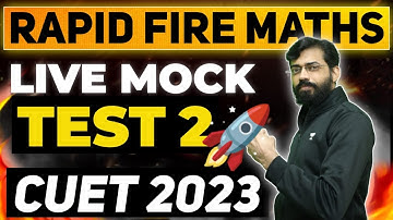 Rapid Fire Maths 🔥😨 | Live Mock Test 2 🔥| Menti Quiz | CUET 2023 | Vishal Mahajan