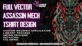 FULL VECTOR T-SHIRT DESIGN PROCESS [Made in Adobe Illustrator]