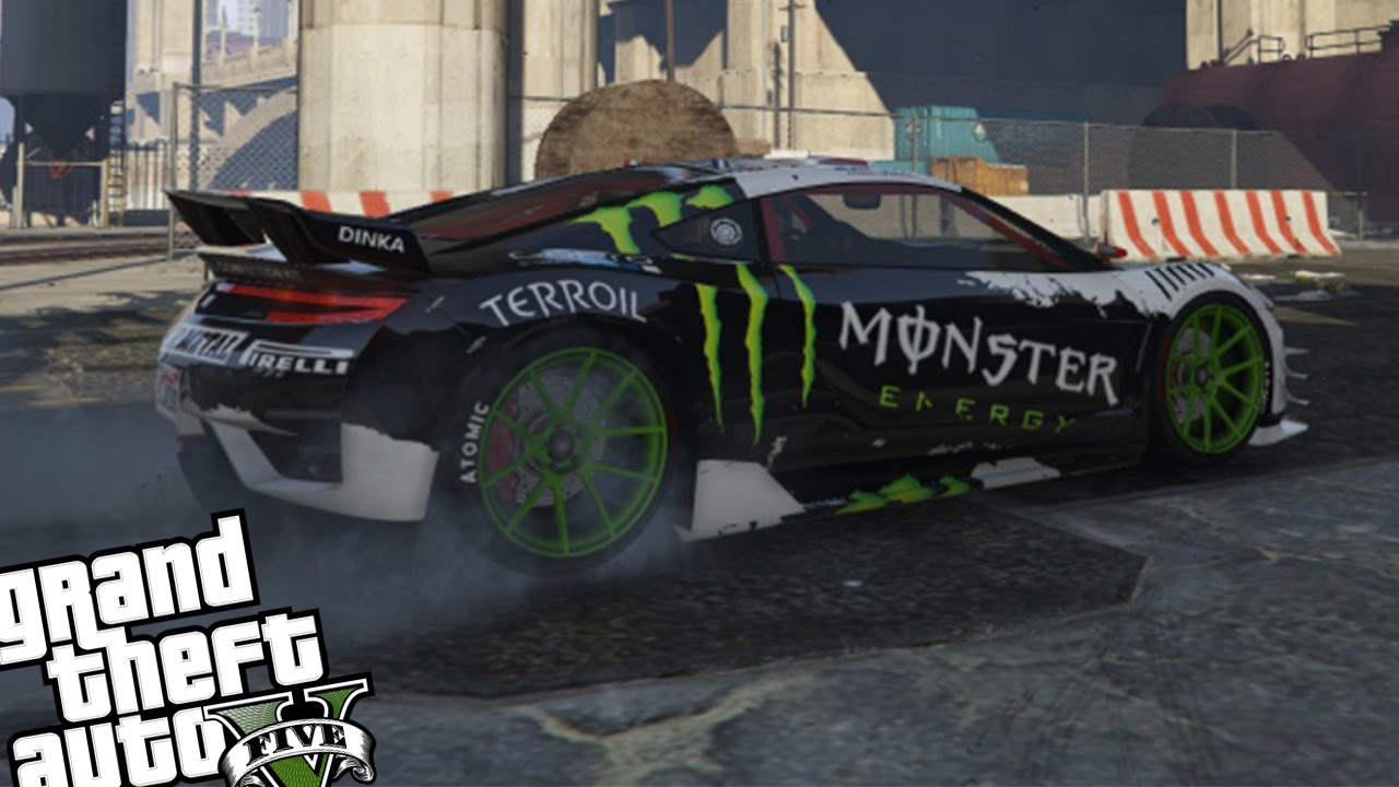 Gta 5 Pc Monster Energy Race Car Texture Mod Youtube