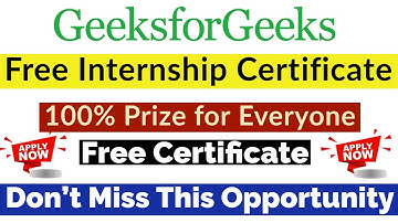 GeeksForGeeks Free Certificate | Internship | Gfg Internship | Free Certificate | Technical Scripter