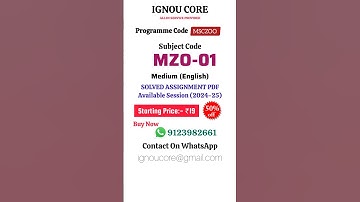 MZO 01 Solved Assignment PDF 2024-25 in English, MSCZOO  program MZO-01 Solved assignments