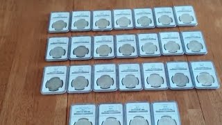 Complete Ms Peace Dollar Set 1921-1935 Ngc 63 Coin Collection